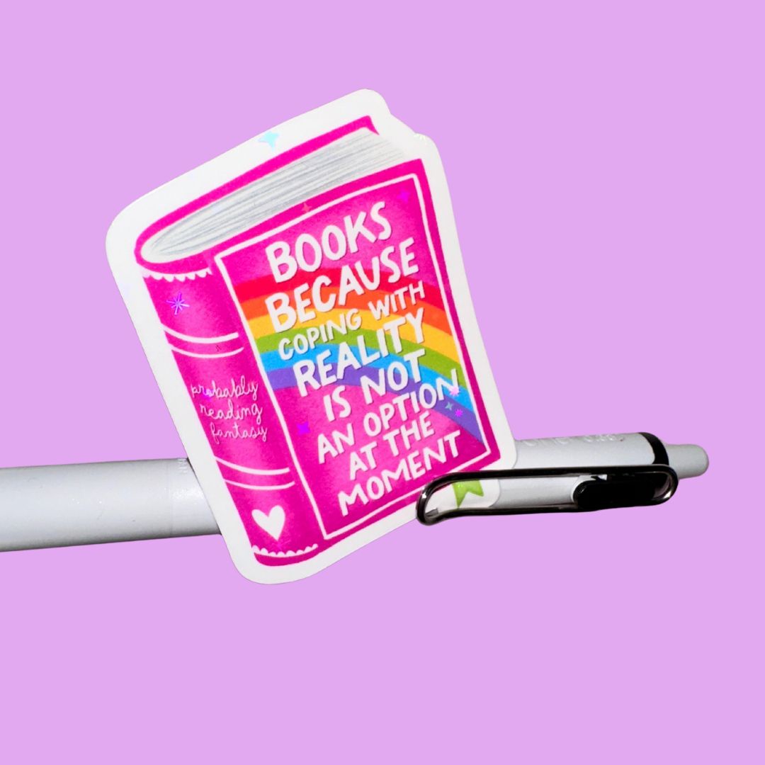 Books Over Reality - Vinyl Die Cut Sticker