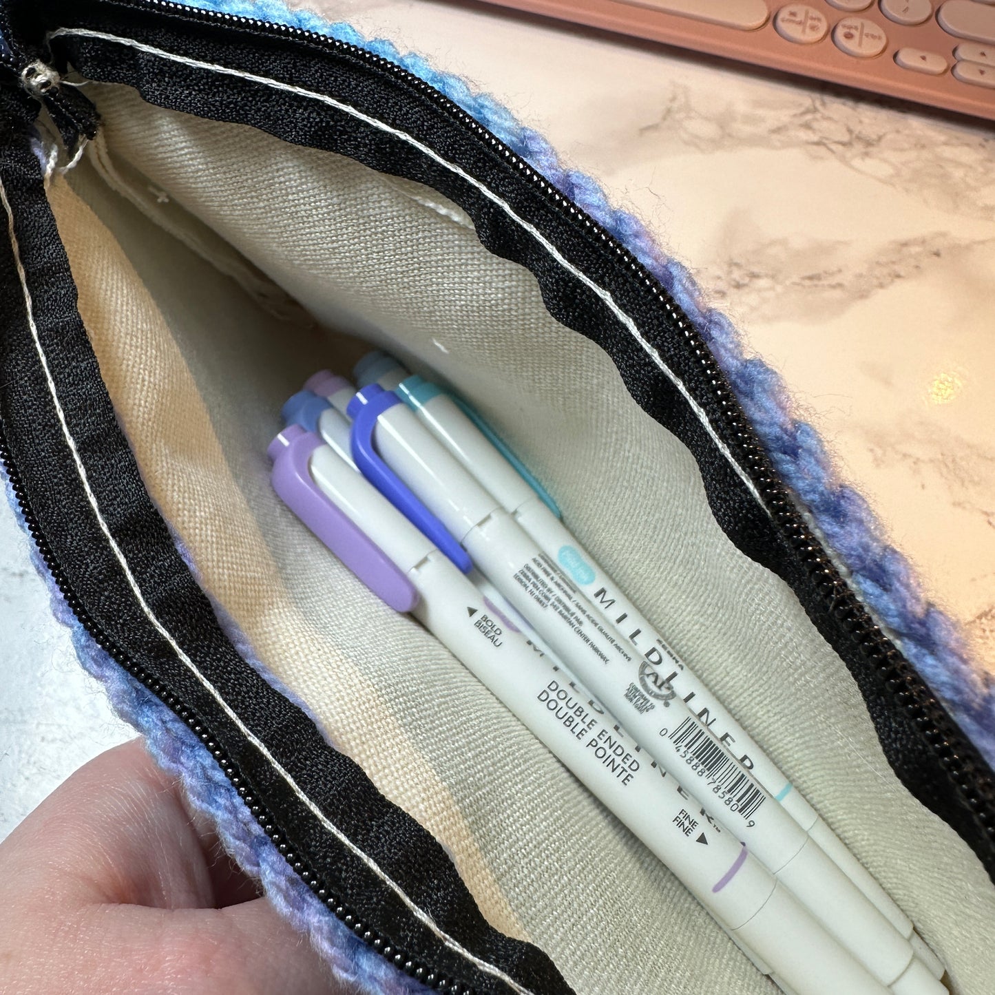 Tranquil Crochet Pen Pouch