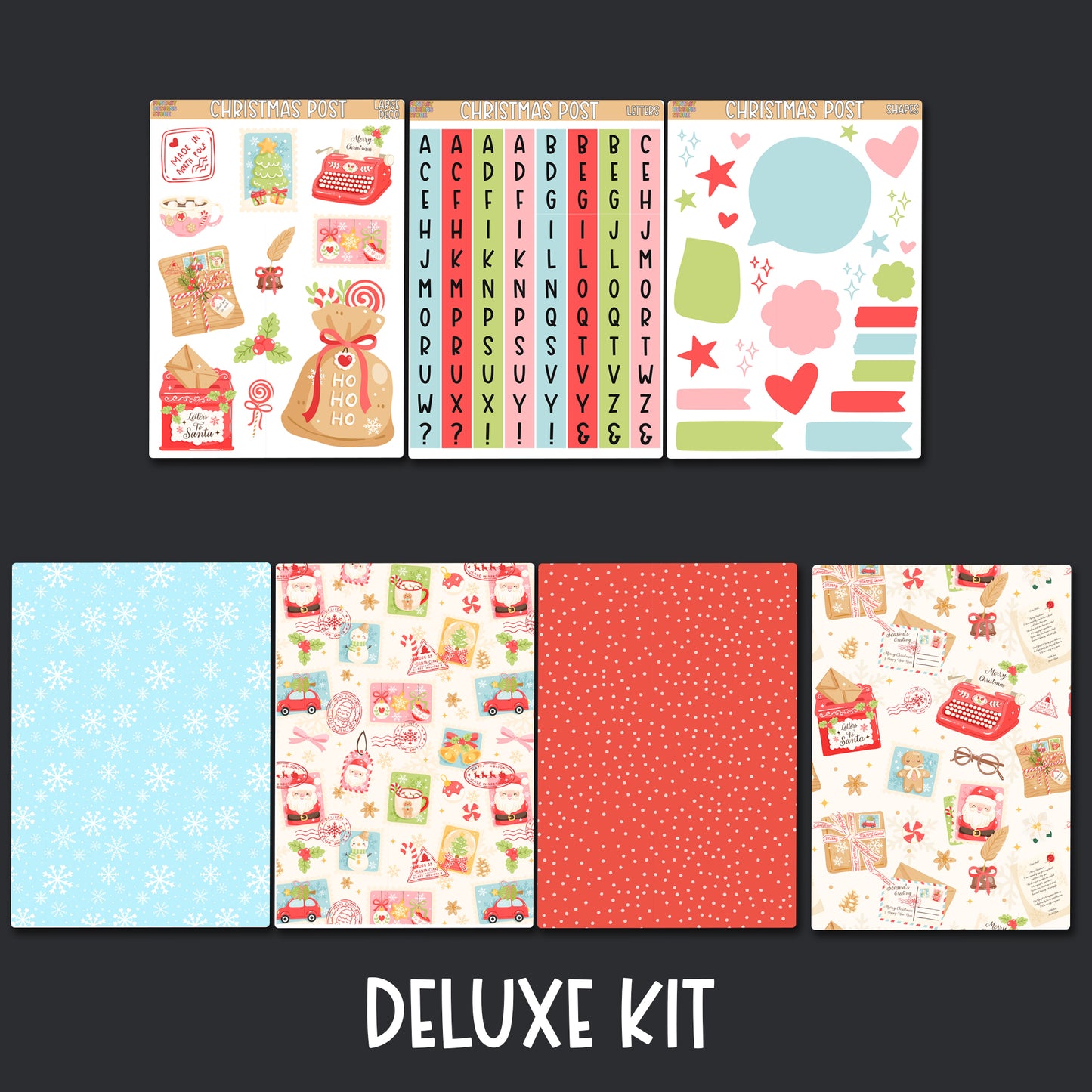 Christmas Post Junk Journal Sticker Kit