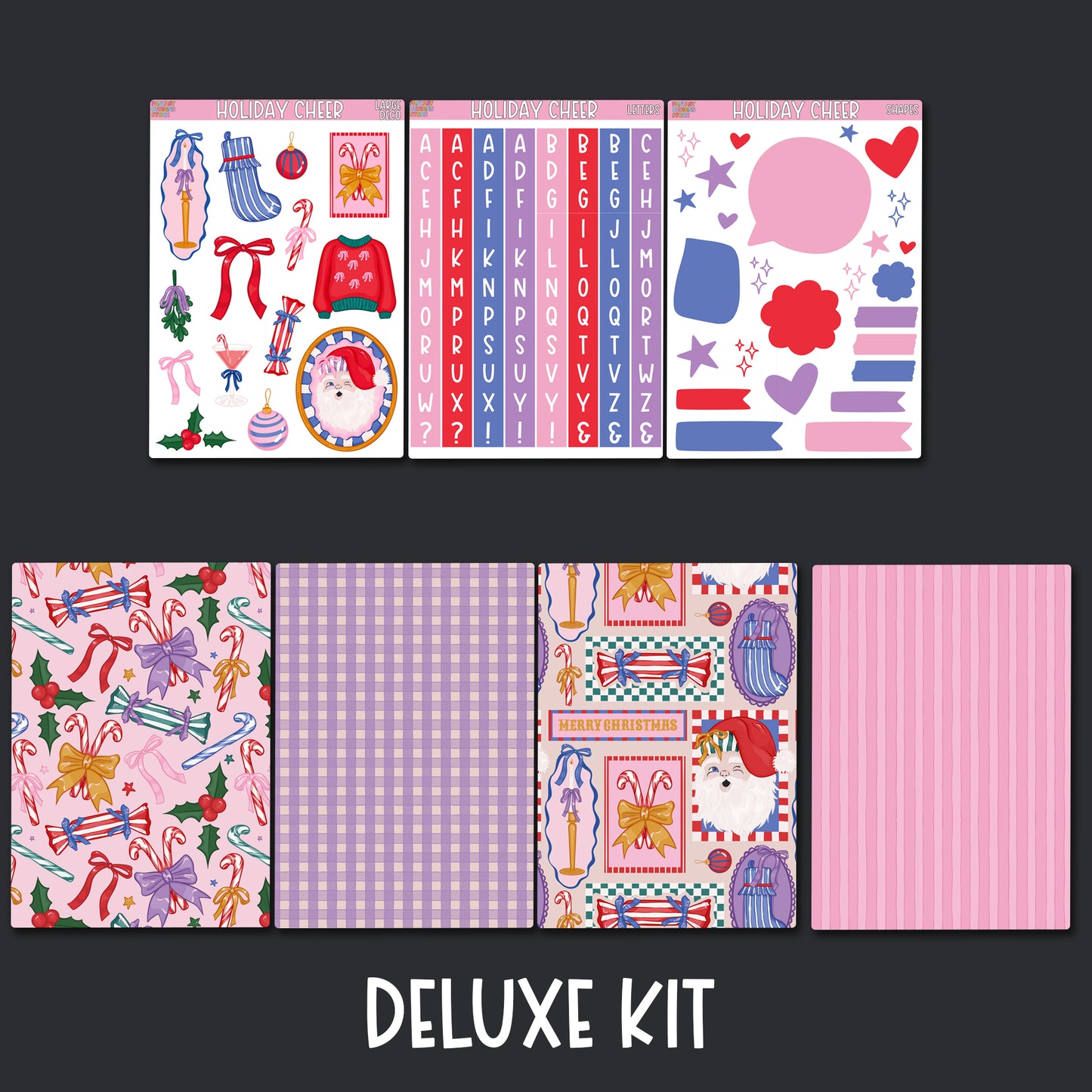 Holiday Cheer Junk Journal Sticker Kit