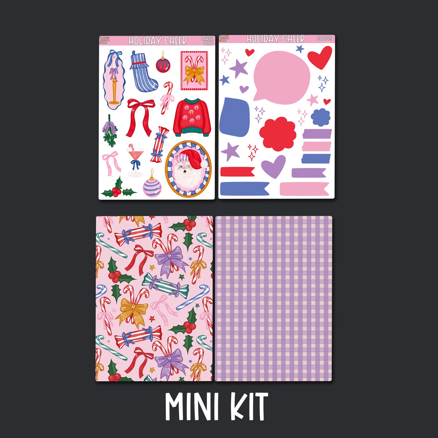 Holiday Cheer Junk Journal Sticker Kit