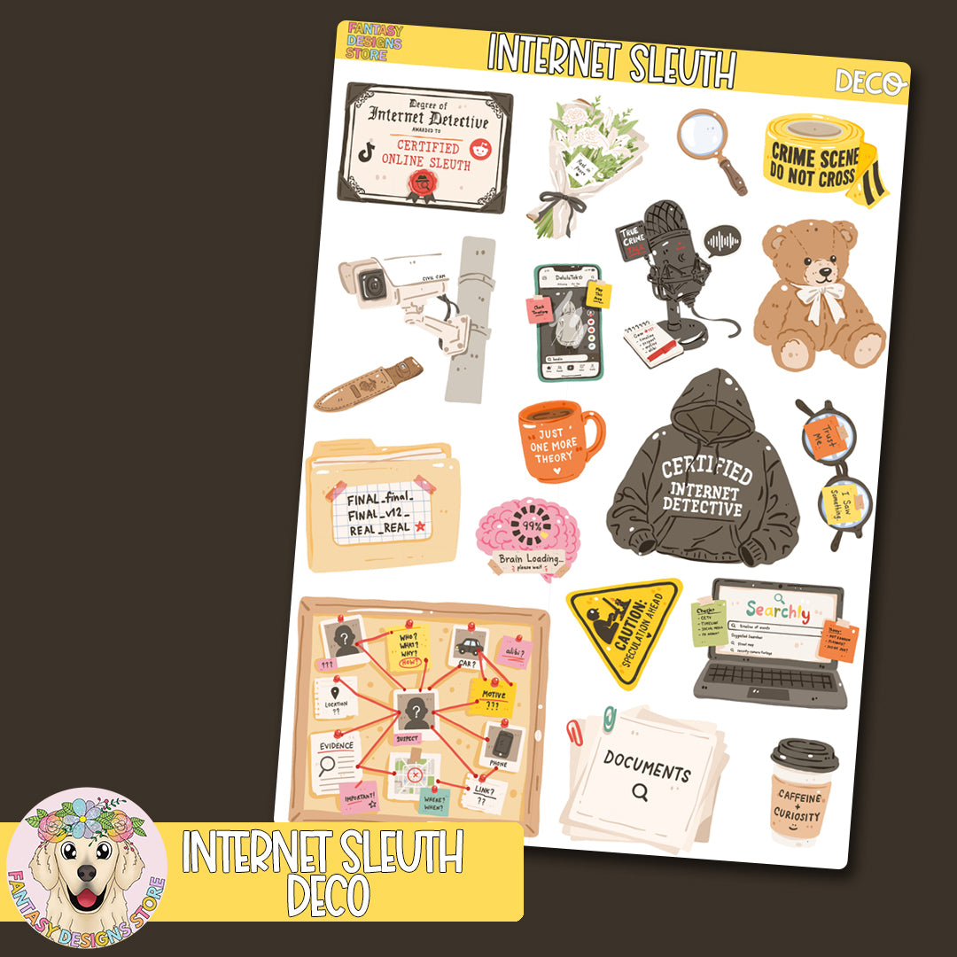 Internet Sleuth Deco Sheet