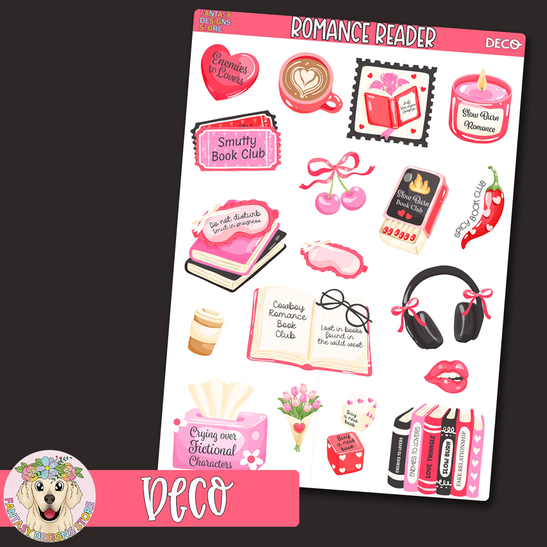 Romance Reader Deco Sheet