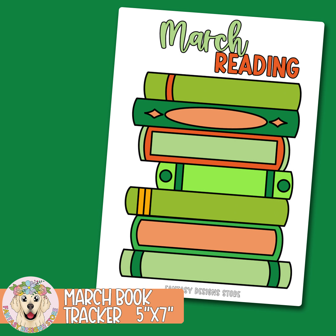 March Reading Tracker Sticker