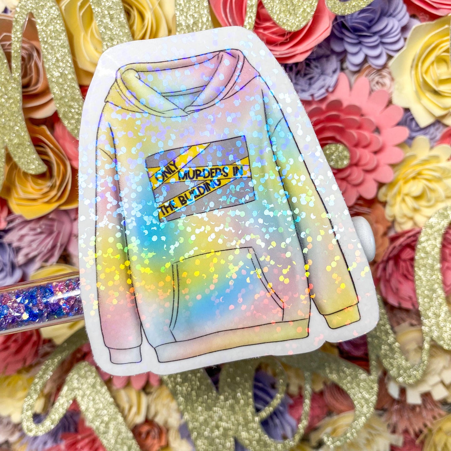 Tie Dye Hoodie - Holo Overlay Sticker