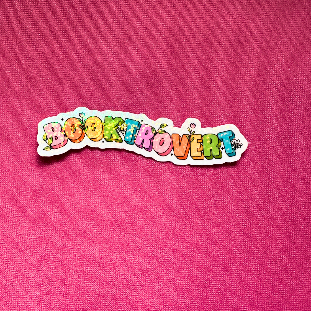 Booktrovert - Holo Overlay Sticker