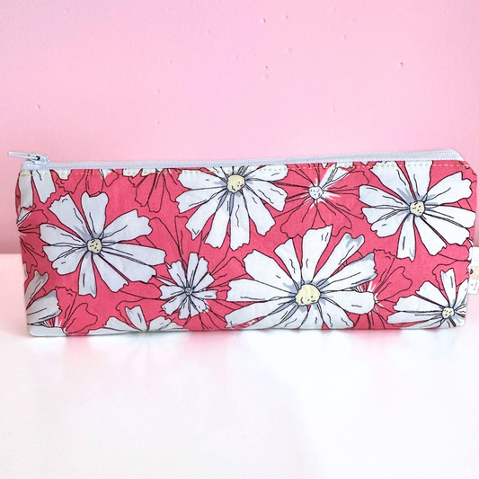 Coral Daisy Boxed Pen Pouch