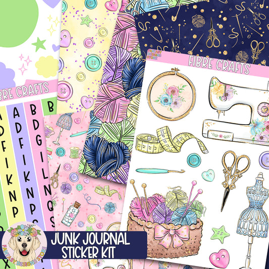 Fibre Crafts Junk Journal Sticker Kit