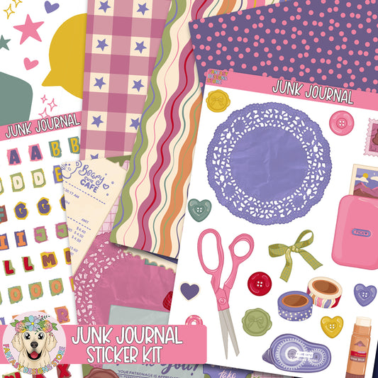 Junk Journal Sticker Kit
