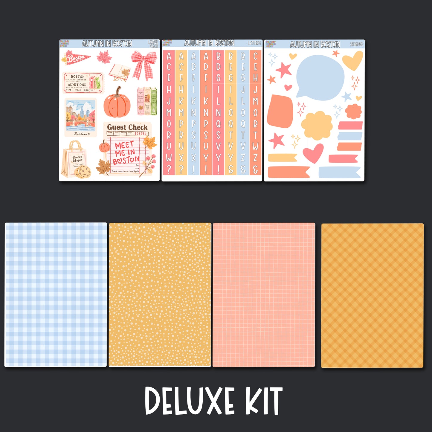 Autumn in Boston Junk Journal Sticker Kit