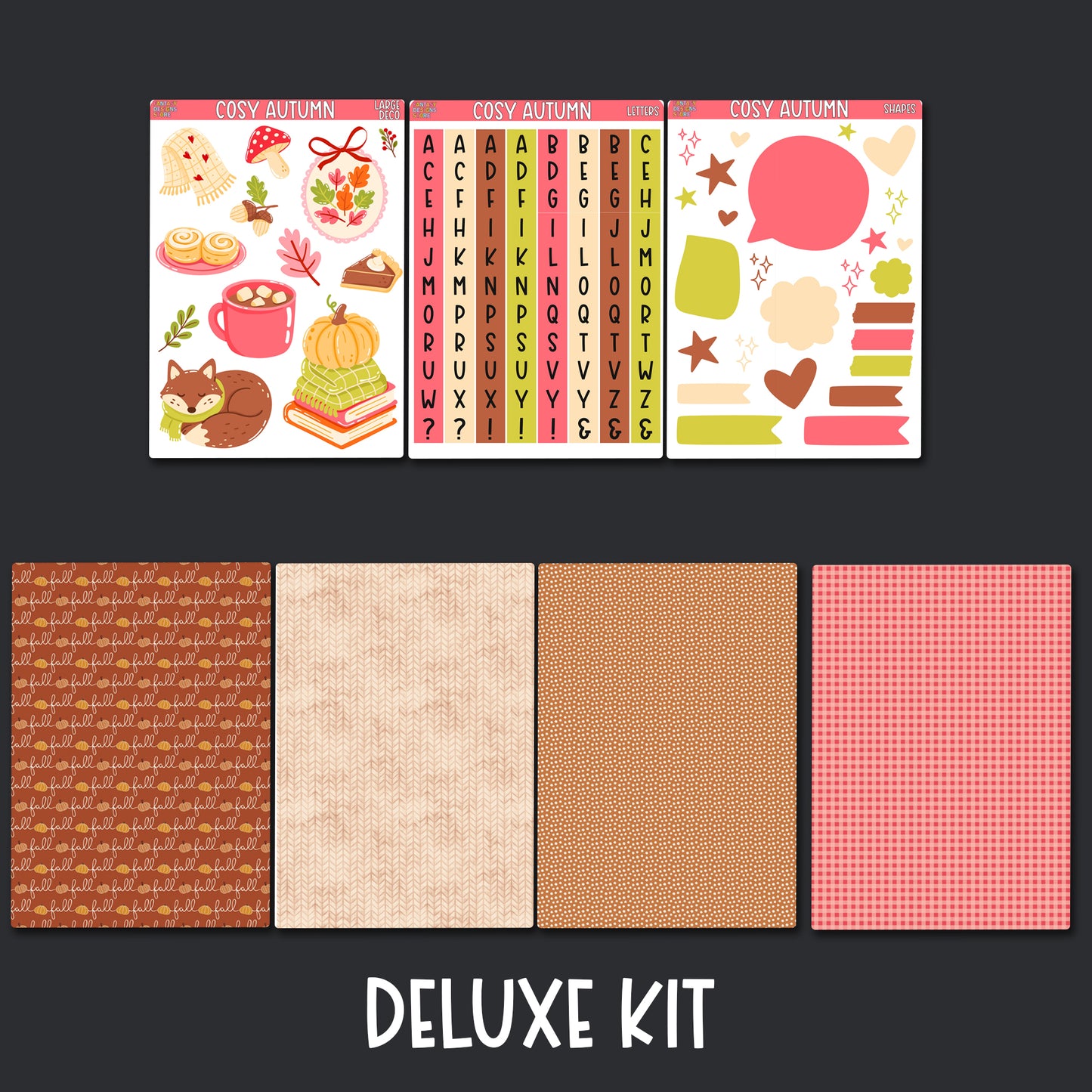 Cosy Autumn Junk Journal Sticker Kit