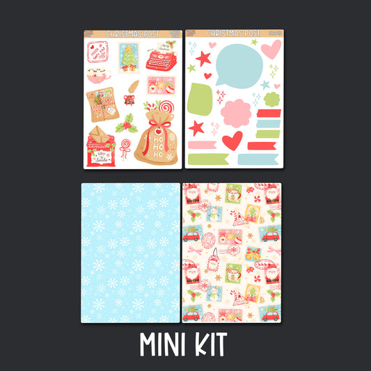 Christmas Post Junk Journal Sticker Kit