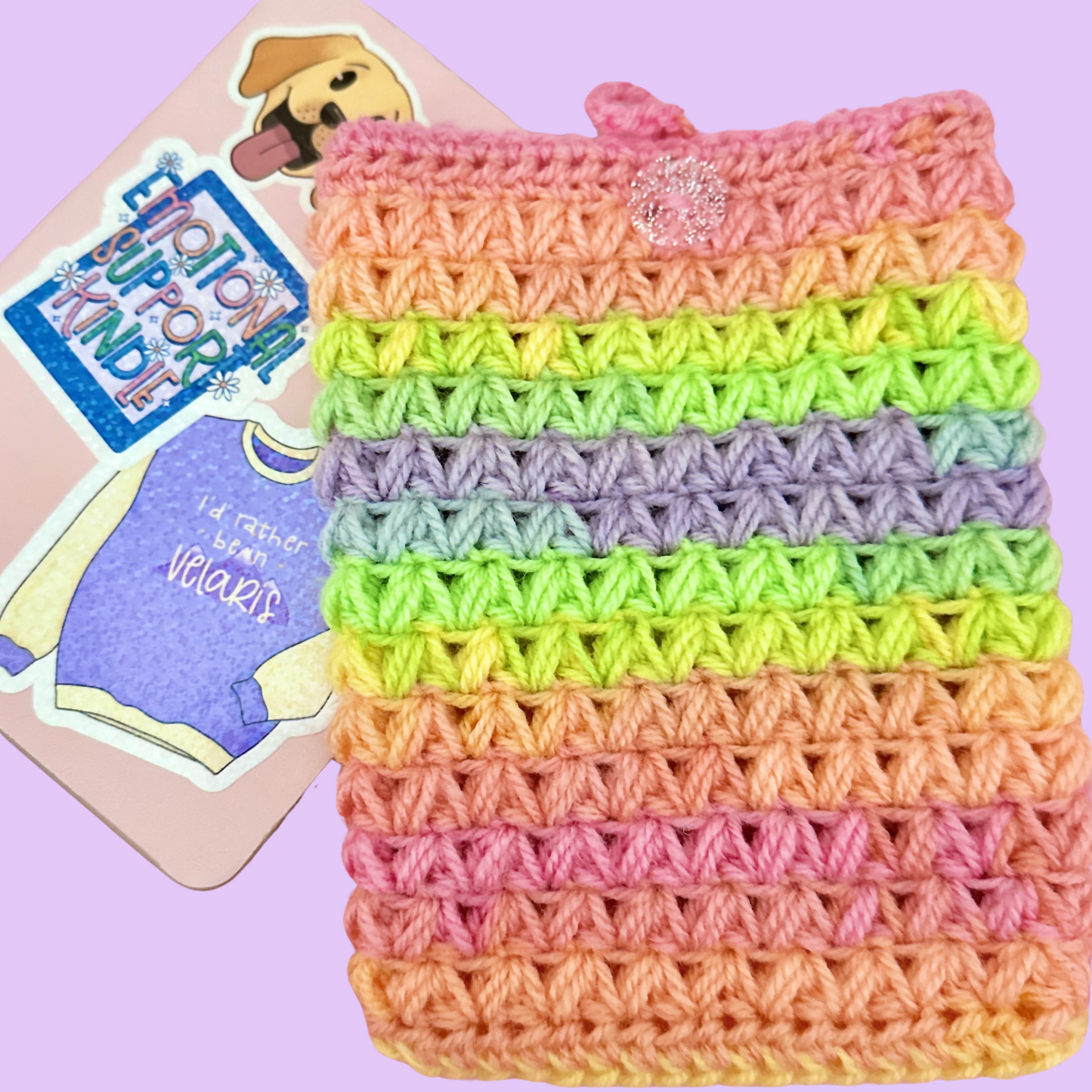Tropical Vibes Crochet Kindle Sleeve