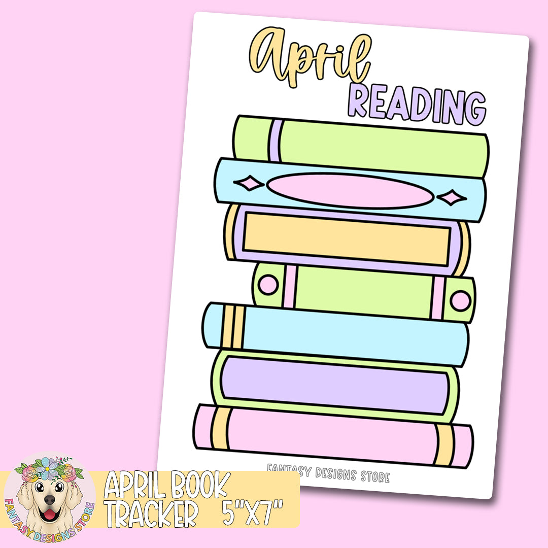 April Reading Tracker Sticker