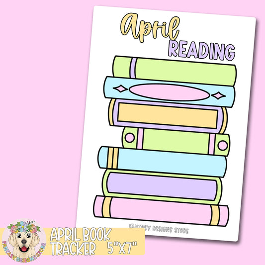 April Reading Tracker Sticker