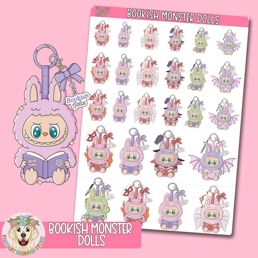 Bookish Monster Dolls Deco Sheet
