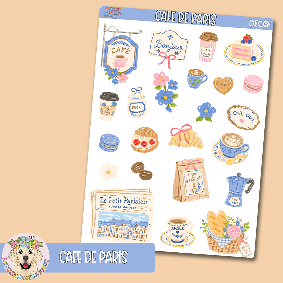 Cafe de Paris Deco Sheet