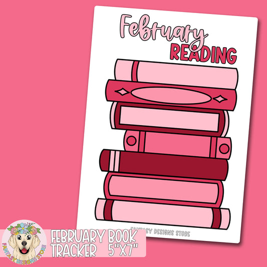 February Reading Tracker Sticker