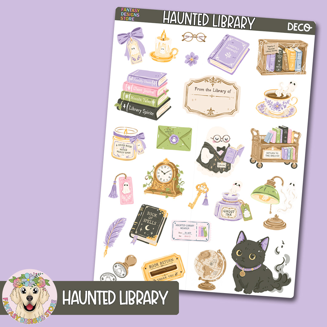 Haunted Library Deco Sheet