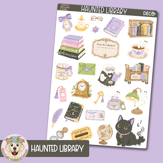 Haunted Library Deco Sheet