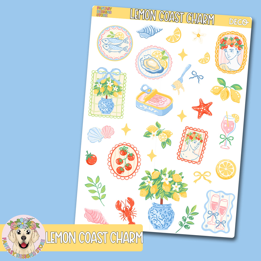 Lemon Coast Charm Deco Sheet