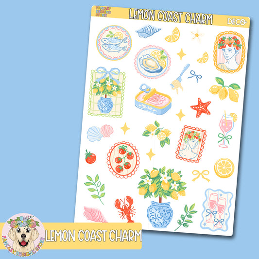 Lemon Coast Charm Deco Sheet
