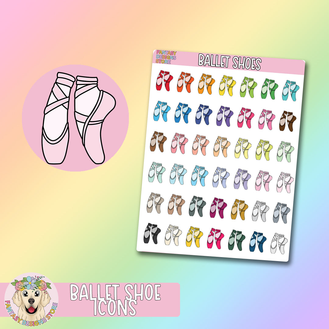 Ballet Shoe Icon Stickers
