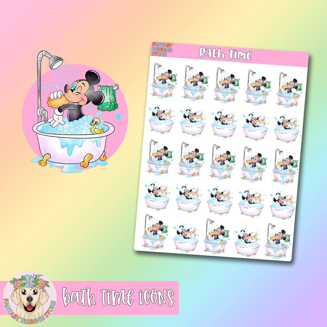 Bath Time Functional Icons