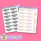Creative Time Small Script Stickers