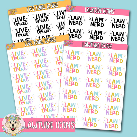 LawTube/Live Trial Script Stickers