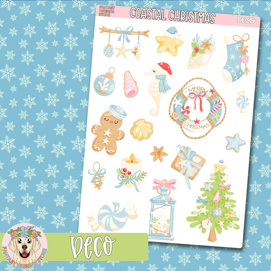 Coastal Christmas Deco Sheet