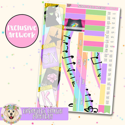 Night at the Theater - Hobonichi Cousin Monthly Kit