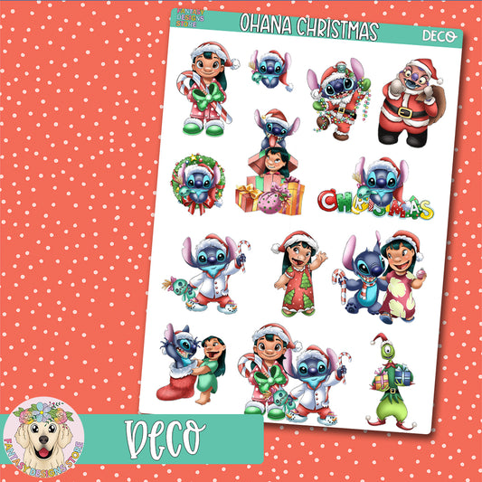 Ohana Christmas Deco Sheet - Only Available During Christmas in July