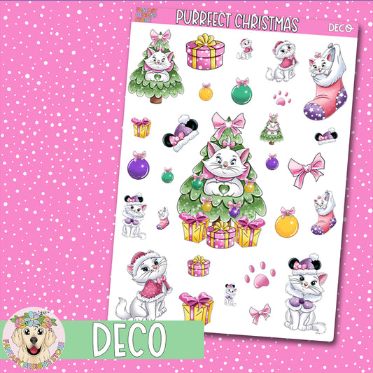 Purrfect Christmas Deco Sheet