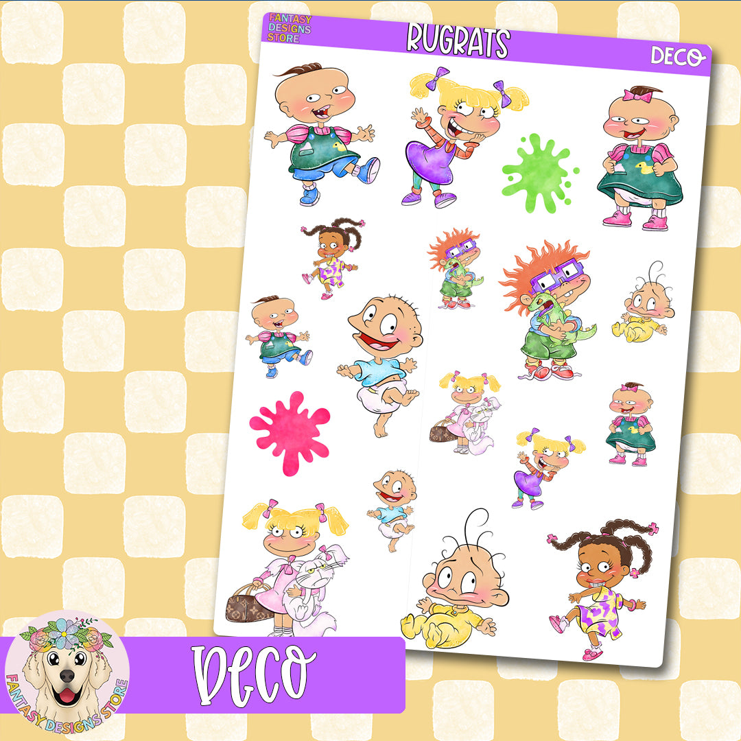 The Rugrats Model Sheets Rugrats Deco Sheet – Fantasy Designs Planner Supplies