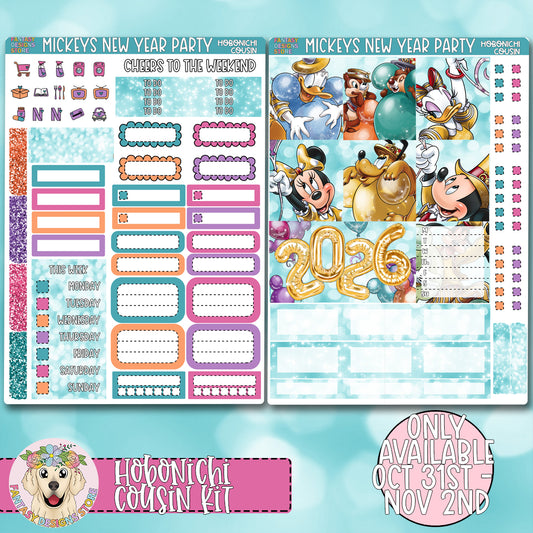 Mickeys New Year Party - Hobonichi Cousin Kit