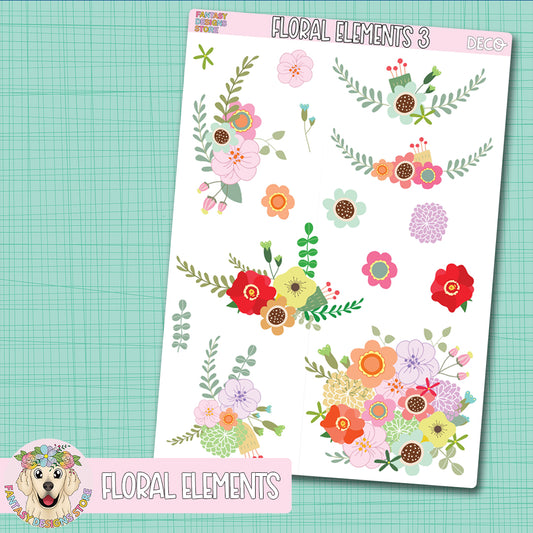 Floral Elements V3 Decorative Stickers