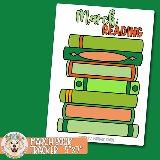 March Reading Tracker Sticker