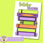 October Reading Tracker Sticker
