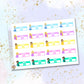 Princess work planner stickers