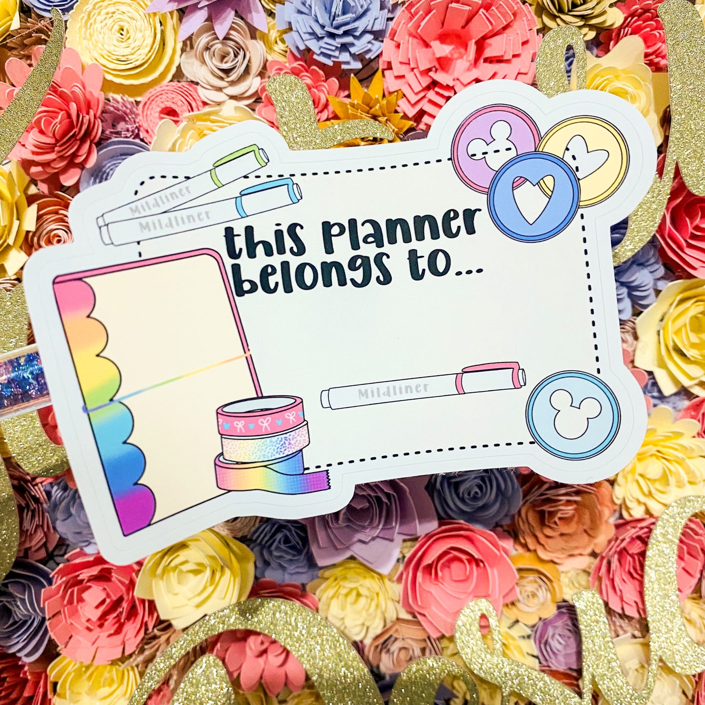 Planner Name Tag - Die Cut Sticker