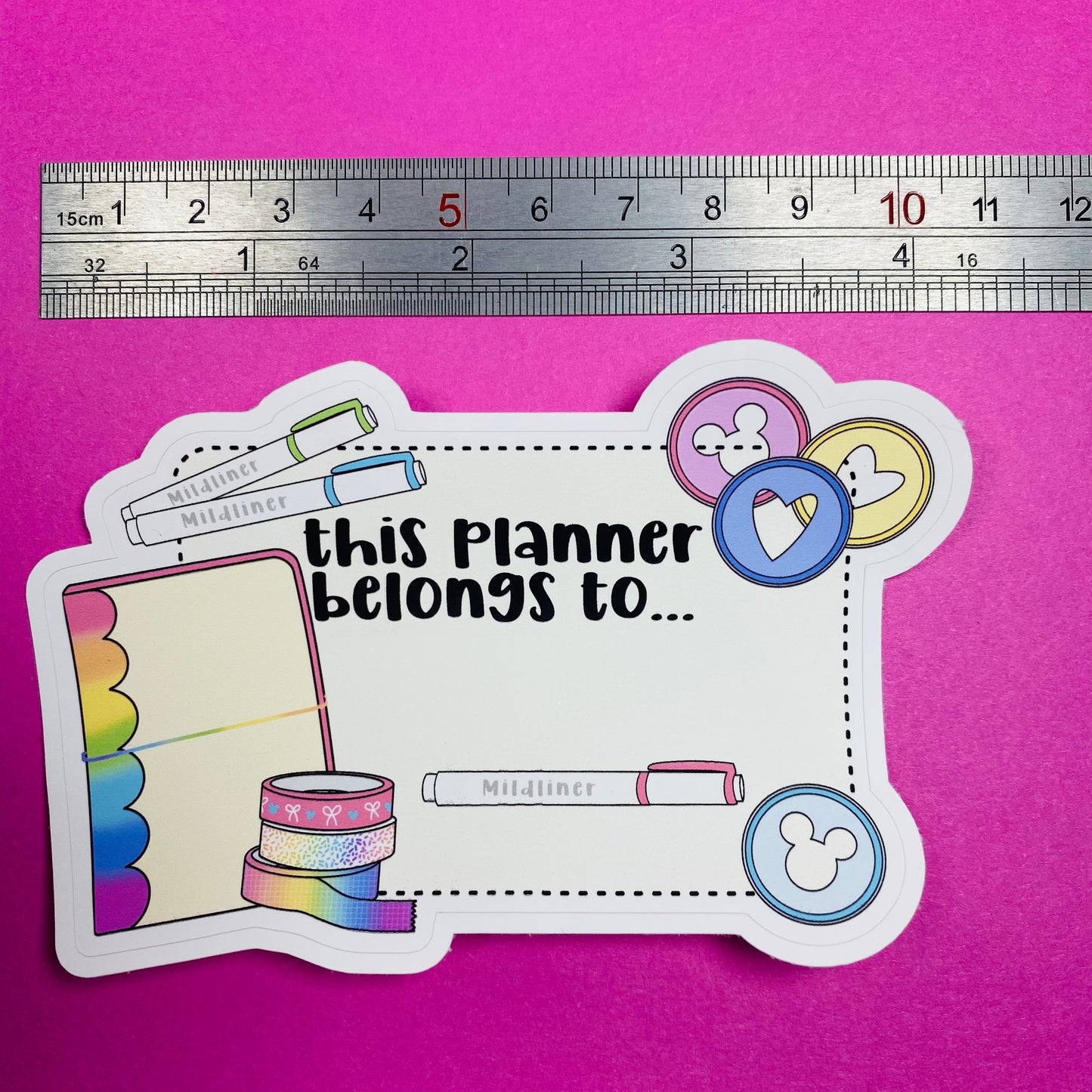 Planner Name Tag - Die Cut Sticker