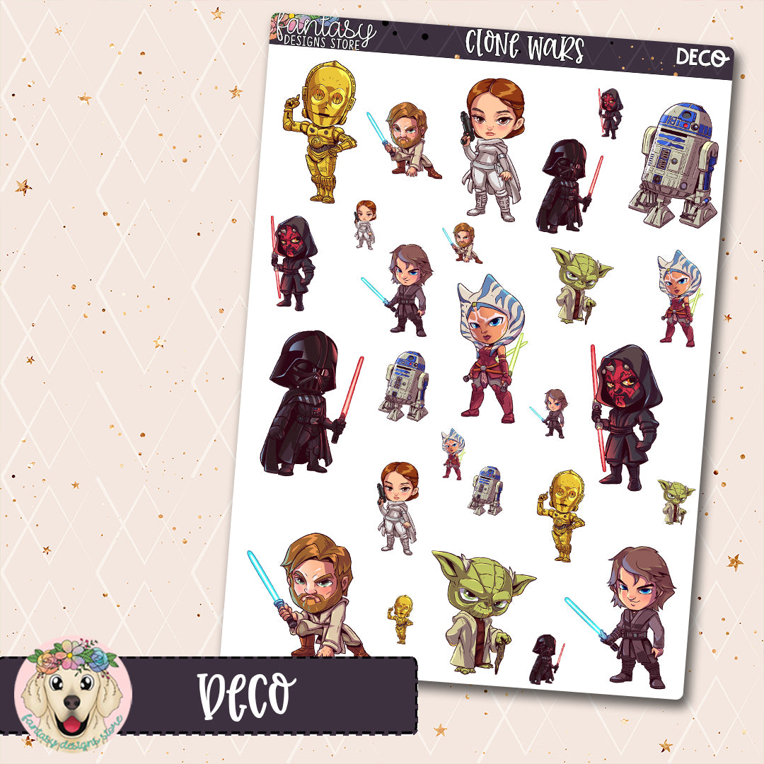 Clone Wars Deco Sheet