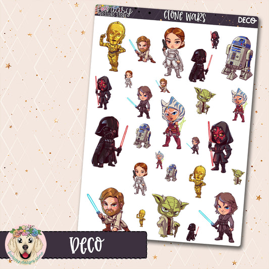Clone Wars Deco Sheet