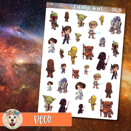 Galactic Wars Deco Sheet
